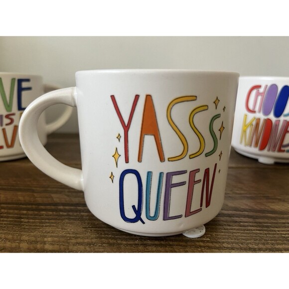 Queer Eye LGBTQIA LOT "Love Is love” Yass Queen” Ceramic Mugs Large Mug PRIDE - Picture 5 of 9